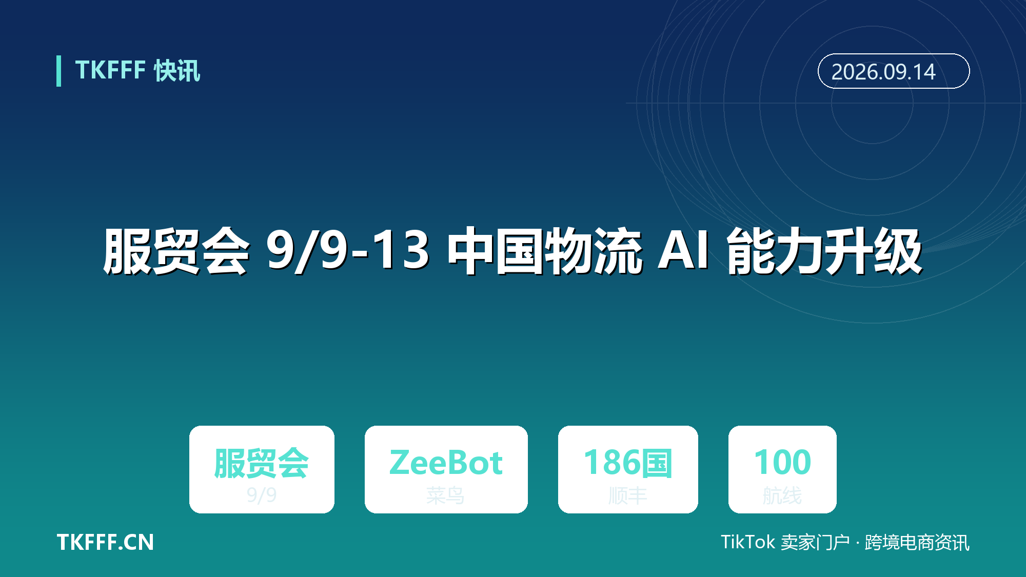 服贸会 9/9-13 中国物流 AI 能力升级：菜鸟 ZeeBot 攀爬机器人落地香港/荷兰、顺丰覆盖 186 国、圆通全球 100+航线