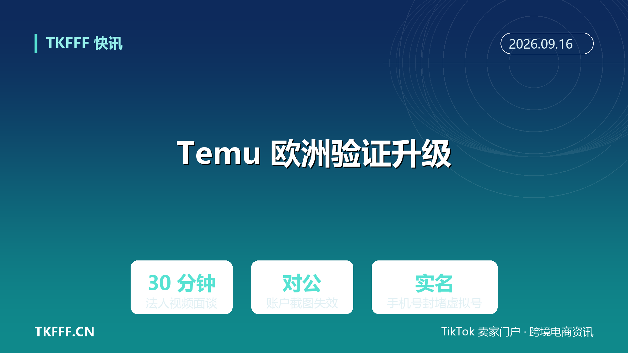 Temu 欧洲站验证三连升级：对公账户+法人视频面谈+实名手机号，任一不过账号冻结