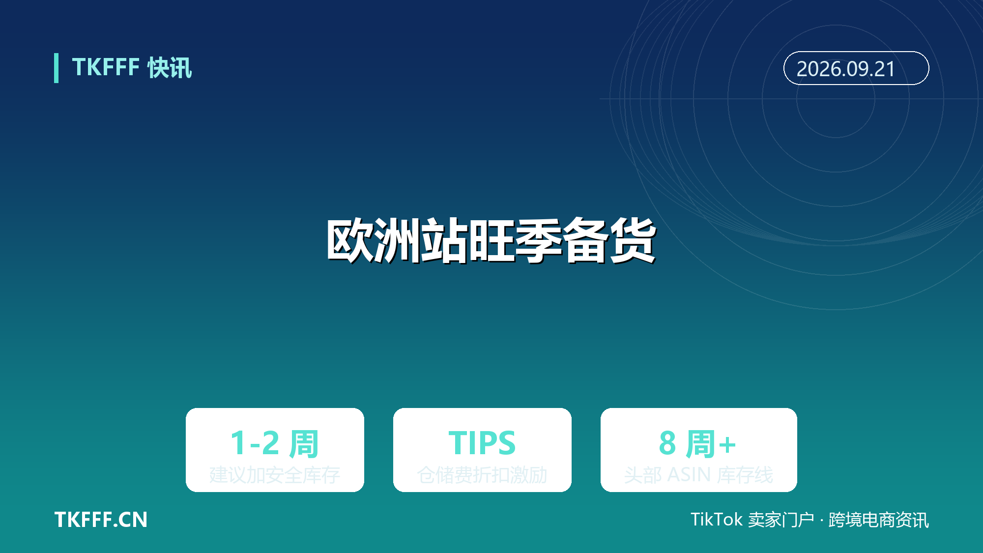 亚马逊欧洲站旺季备货提醒：头程变慢喊卖家加 1-2 周安全库存，TIPS 旺季库存激励同步开邀