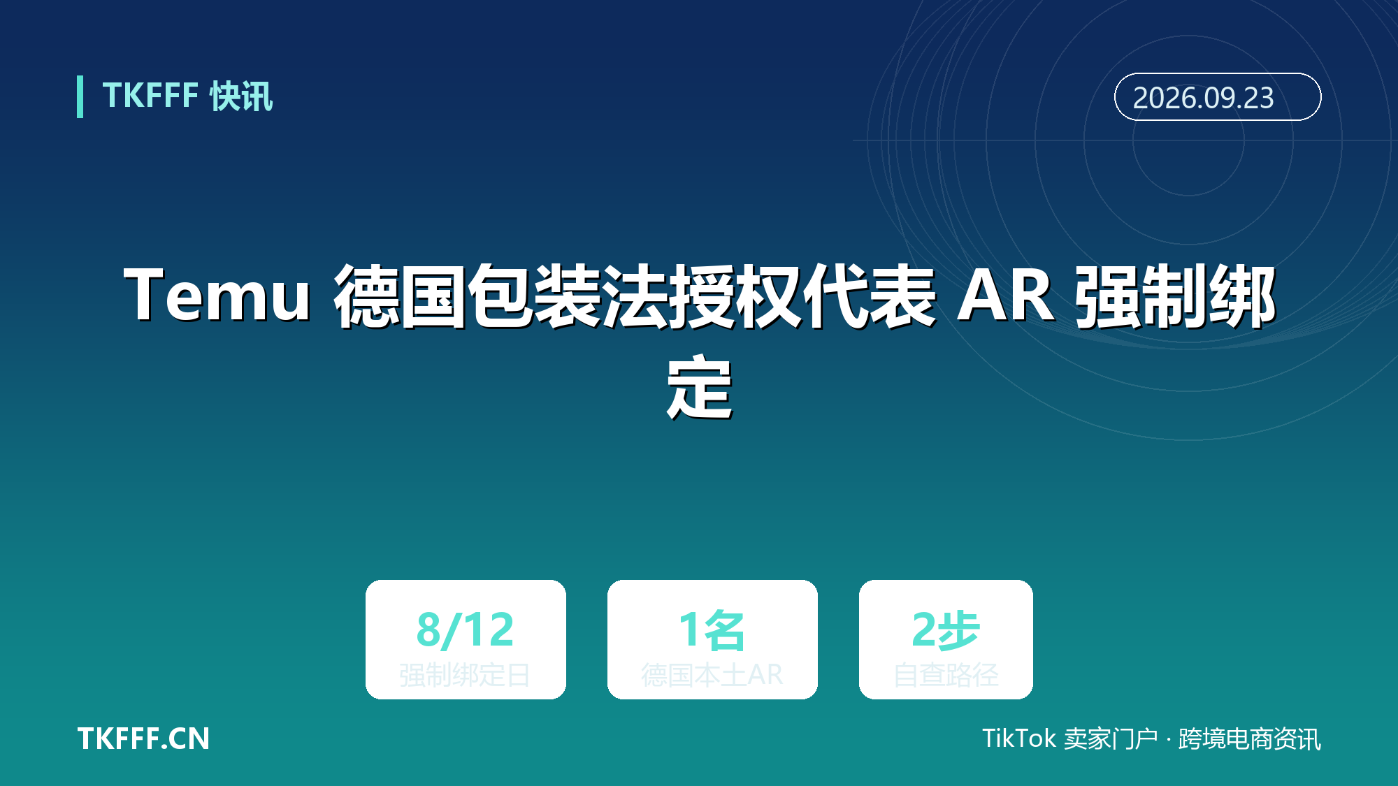 Temu 德国包装法授权代表 AR 强制绑定：8/12 起未绑判不合规，商品面临下架