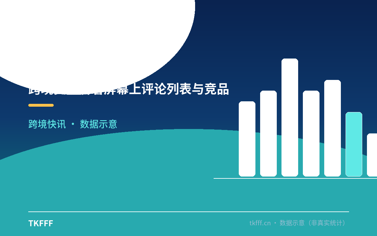 跨境卖家看着屏幕上评论列表与竞品对比卡片