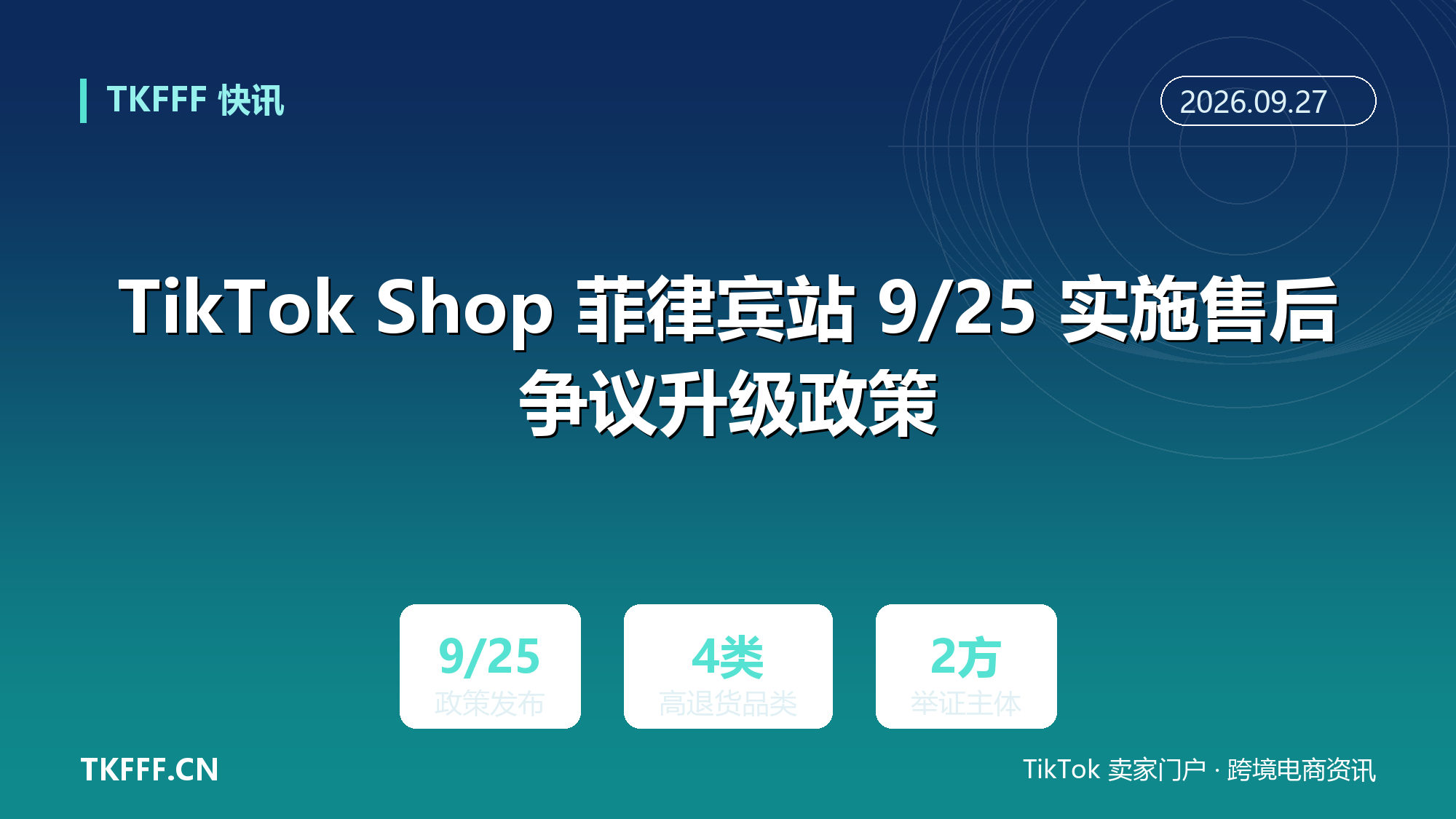 TikTok Shop 菲律宾站 9/25 实施售后争议升级政策：举证责任压给卖家，服饰美妆电子配件先补证据链