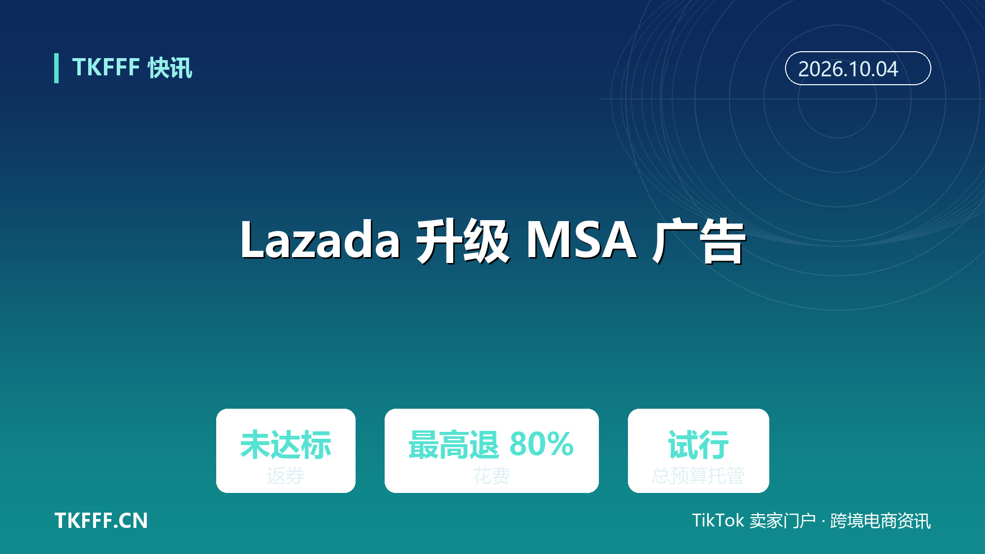 Lazada 10 月 12 日升级 MSA 广告：未达标返券最高退 80% 花费，试行总预算托管