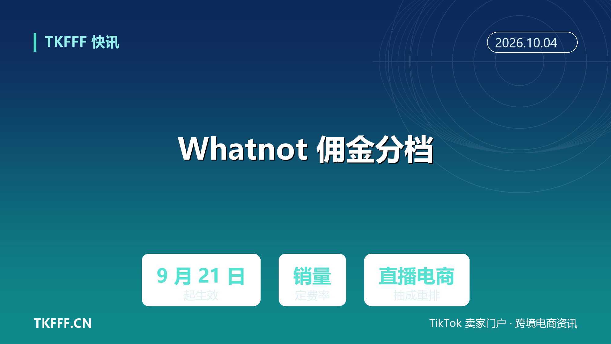Whatnot 启用销量分级佣金：9 月 21 日生效，卖家抽成结构重排