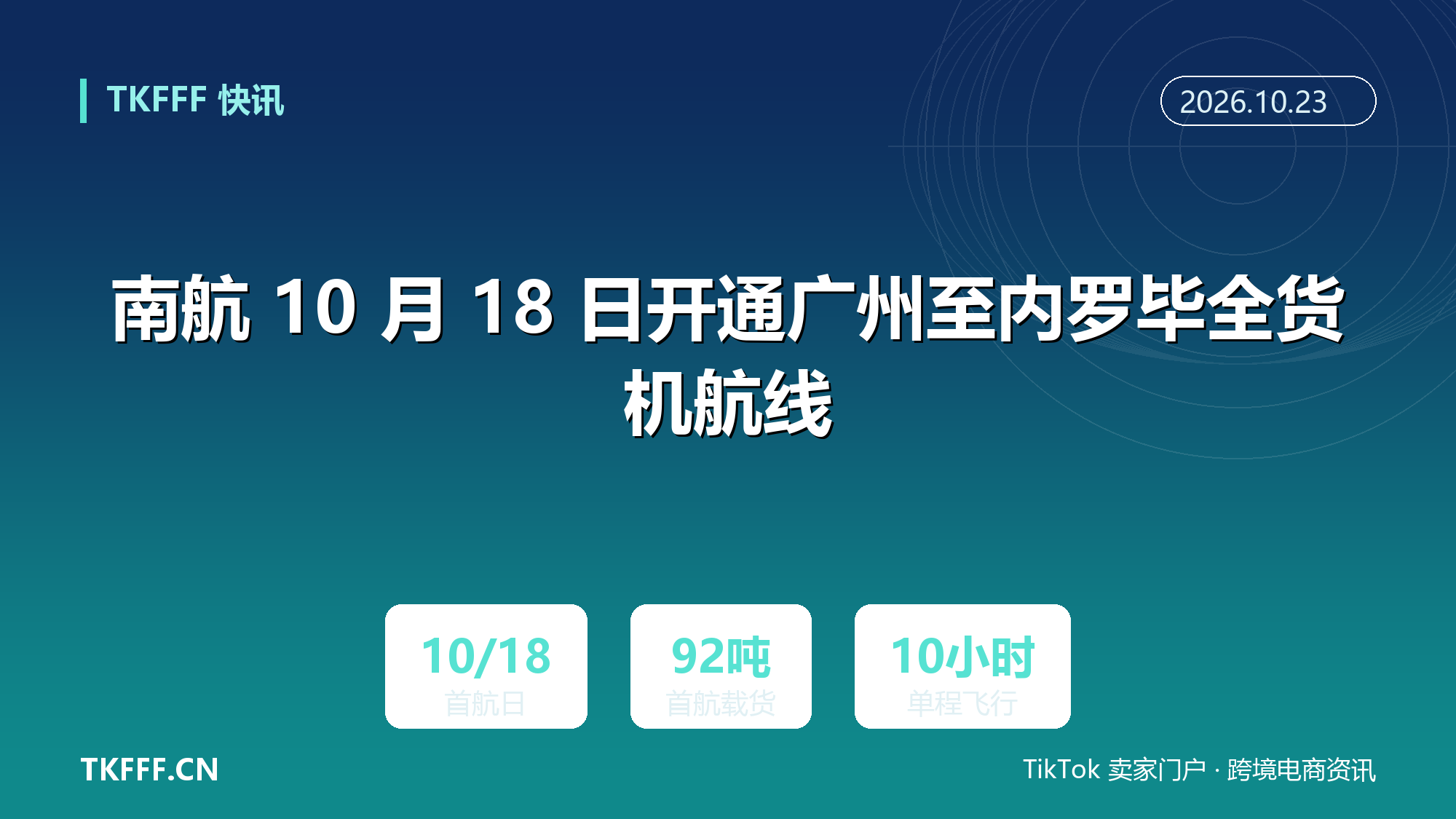南航 10 月 18 日开通广州至内罗毕全货机航线：首航载 92 吨，单程约 10 小时