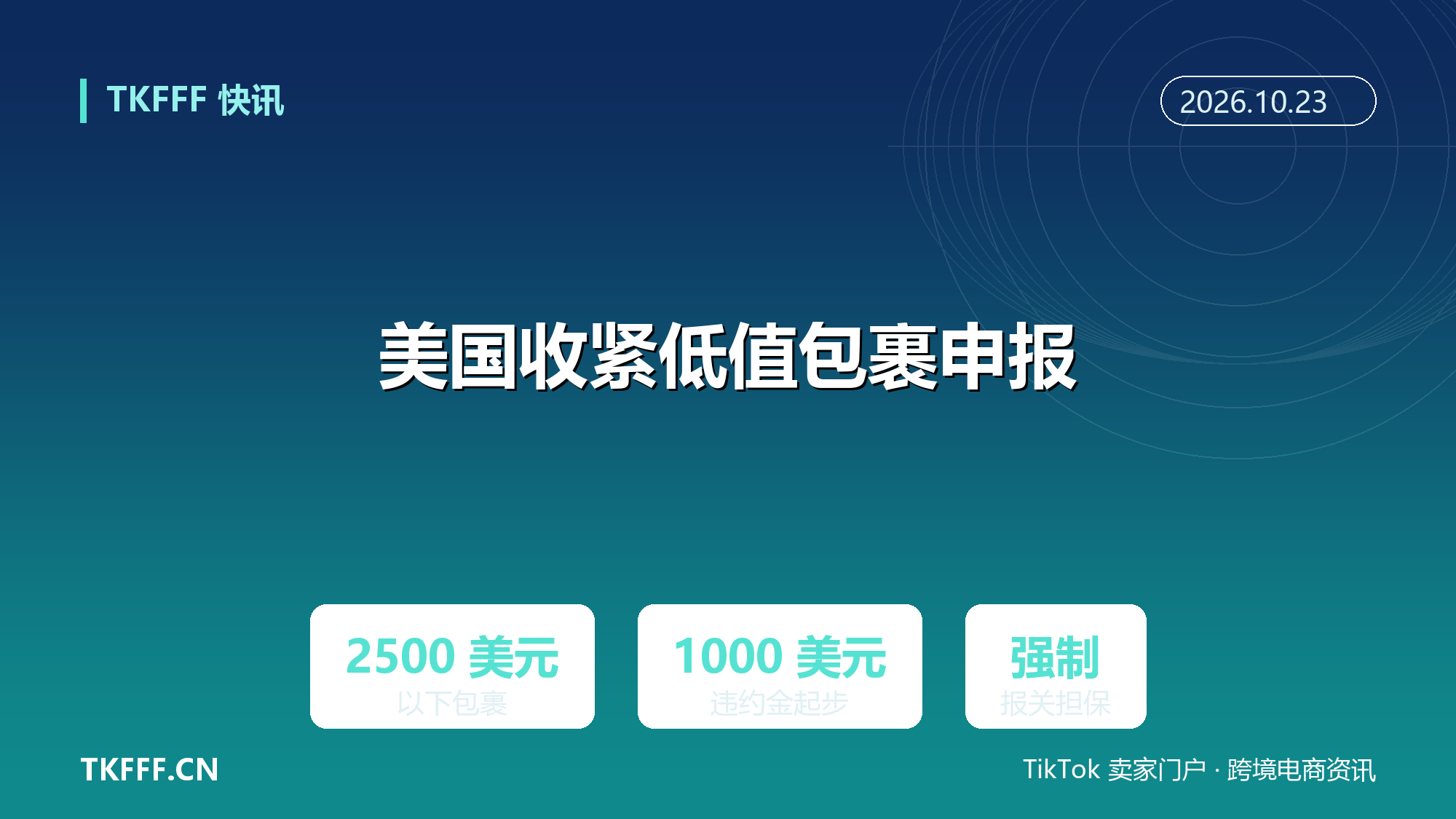 美国拟收紧 2500 美元以下低值包裹申报：强制报关担保，违约最低赔 1000 美元