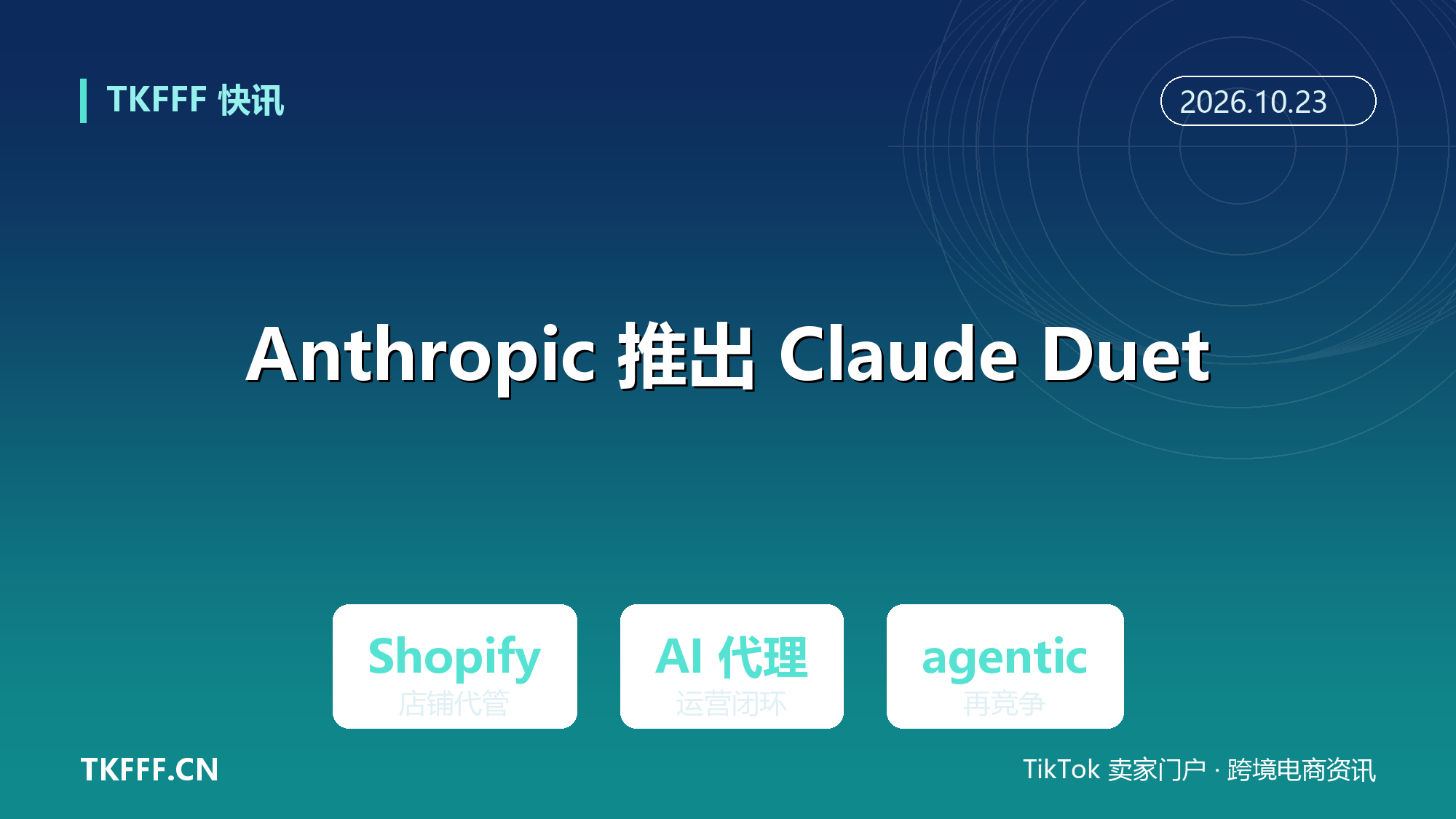Anthropic 推出 Claude Duet：AI 代理可后台配置管理 Shopify 店铺