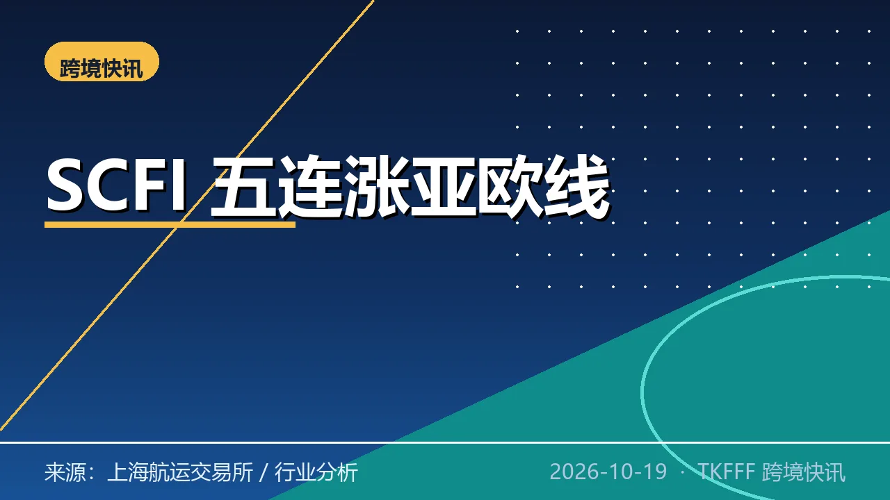 SCFI 五连涨：亚欧线 $1816/TEU 涨 13.78%，红海绕航推高旺季运价