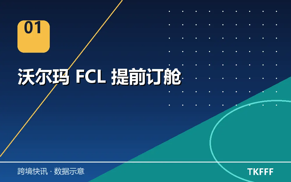 沃尔玛 FCL 提前订舱